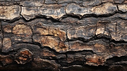 Weathered tree bark texture with intricate patterns