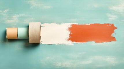 Paint stroke over textured surface