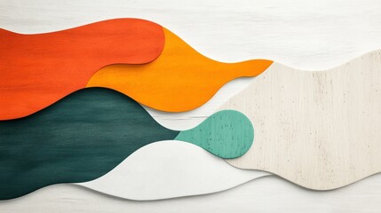 Obraz premium Abstract colorful layered shapes