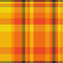 Vibrant autumnal plaid pattern in warm oranges and yellows.  Perfect for textile design, fallthemed projects, or adding a touch of cheerful energy to any design.