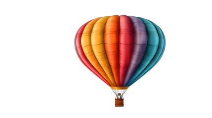 Colorful Hot Air Balloon Soaring High Above Adventure Travel Concept Illustration