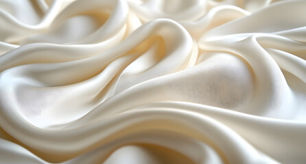 Obraz premium Fabric White Cloth Cotton Background Sheet Silk Material Texture Satin Pattern Fashion Abstract Shape Space natural Beautiful Textile Luxury Ripples Wallpaper Smooth Vintage Canvas Ecology Wall.