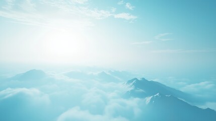 Naklejka premium Serene blue abstract gradient, minimalistic and clean, evoking calm and tranquility.