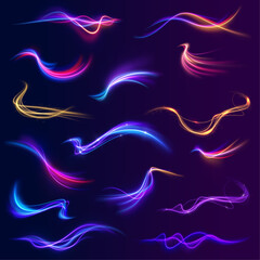 Light swirl road magic wind vector neon wave twirl spiral shiny glow futuristic beam line curve effect abstract background blue bright circulation colours energy flare flying glistering glowing png