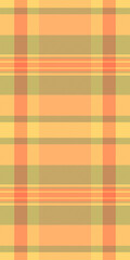 Warm autumnal plaid pattern. Soft peach, muted olive, and pale yellow hues create a cozy, rustic feel, ideal for fallthemed designs, textiles, or website backgrounds.