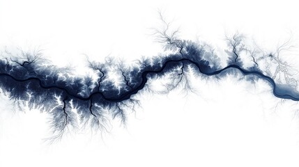 Fototapeta premium Abstract Blue Flowing Fluid Art Background - Vibrant Minimalism and Elegant Organic Design