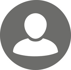 default avatar profile icon grey circle on isolated background