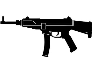 Gun silhouette vector illustration
