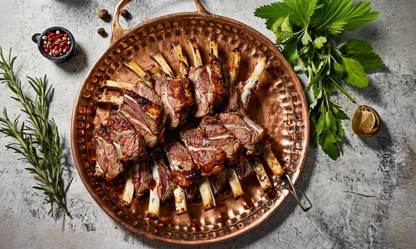 Succulent & Tender Lamb Ribs &ndash; Marinated in a Savory Blend of Aromatic Spices