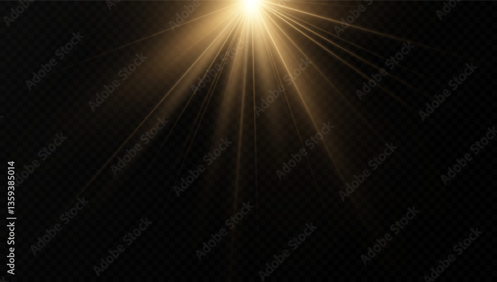 Canvas Prints vector spotlight. a bright beam of light. transparent realistic effect. stage lighting.vector
