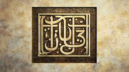 Arabic Calligraphy Kufi Square Ibn Athoillah