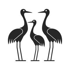 Cranes icon silhouette vector illustration