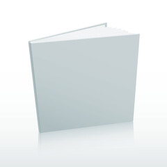 Blank vector white book cover template.