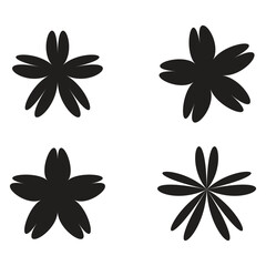 Obraz premium Flower Shape flat illustration on white background