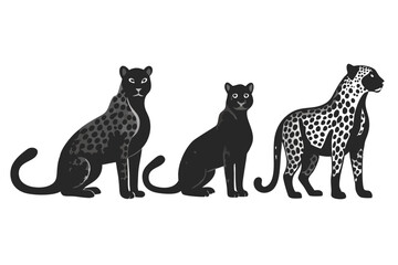 Cheetah silhouette vector illustration