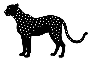 Cheetah silhouette vector illustration