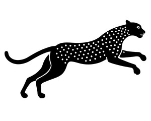 Cheetah silhouette vector illustration