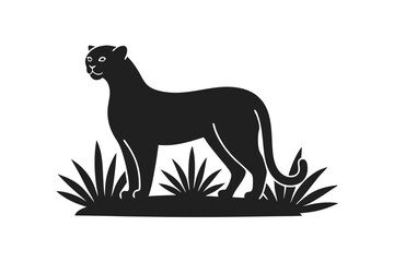 Cheetah silhouette vector illustration
