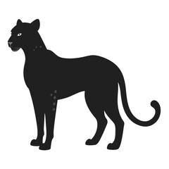 Cheetah silhouette vector illustration