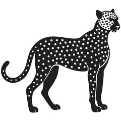 Cheetah silhouette vector illustration