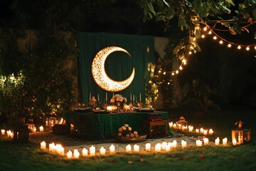 Green and White Themed Dinner Setup for 14 August Celebrations