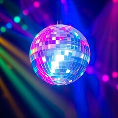 Obraz premium Vibrant Disco Mirror Ball