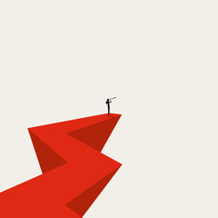 Business vision vector concept. Symbol of strategy, planning, decision and success. Minimal design eps10 illustration. © jozefmicic