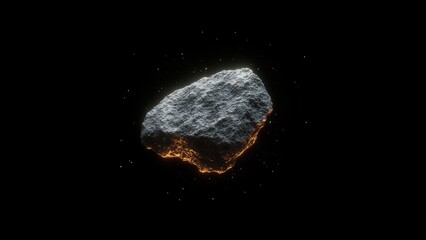 Fototapeta premium a large meteor fragment in space
