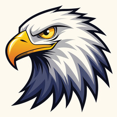 American bald eagle with flag vector illustration featuring a majestic bird of preyAmerican bald eagle with flag vector illustration featuring a majestic bird of prey