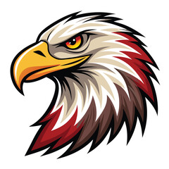 American bald eagle with flag vector illustration featuring a majestic bird of preyAmerican bald eagle with flag vector illustration featuring a majestic bird of prey