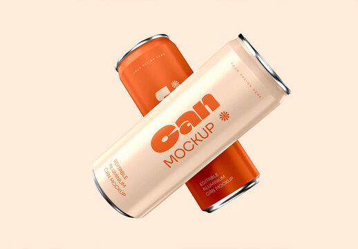 Aluminum Beverage Can Mockup