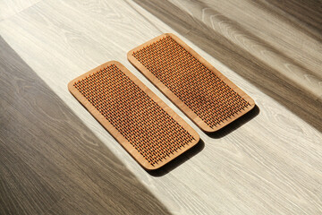 Sadhu boards on wooden floor