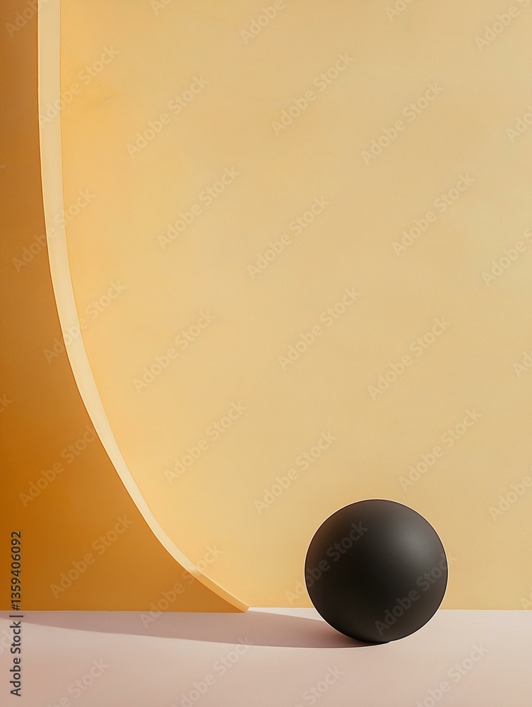 Aufkleber digital illustration of a black sphere on a white surface. the sphere is in the center of the image 