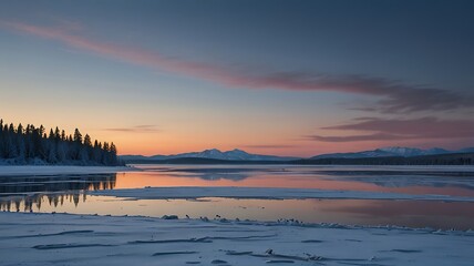 sunrise over the river