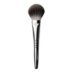  silver makeup brush isolated on transparent background