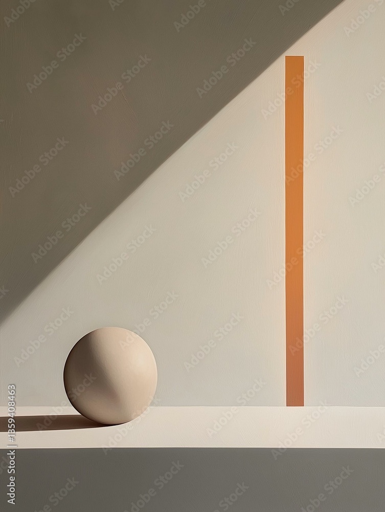 Poster abstract composition with a white background. on the left side of the image, there is a light grey w