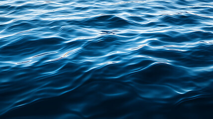 Deep Blue Ocean Waves Rippling in Sunlight Nature Background for Relaxing and Calm Visuals