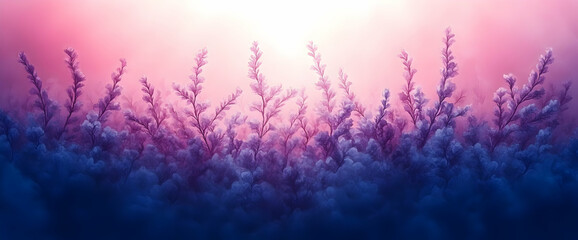 Fototapeta premium Pastel Purple And Pink Floral Scene