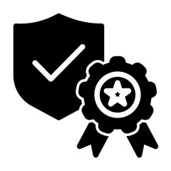 Quality Assurance Icon Glyph Style for Credibility Pack Icon Themes