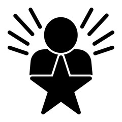 Confidence Icon Glyph Style for Credibility Pack Icon Themes