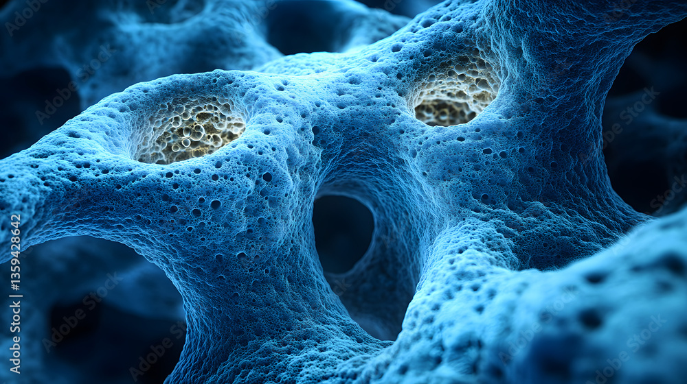 Aufkleber intricate bone microstructure: an in-depth exploration of the microscopic architecture of bone, reve