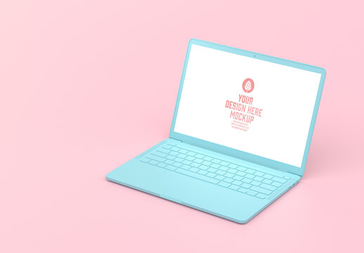 3D Laptop Concept Mockup