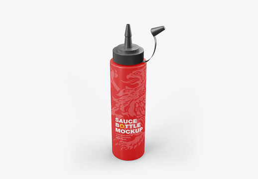 Plastic Sauce bottle Mockup