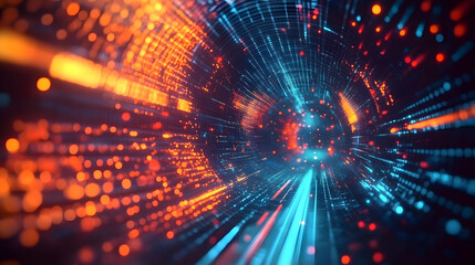 Obraz premium Digital technology background. Abstract tech representation. Colorful. graphic concept for your design