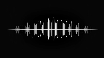 Sound wave graph on a black background, abstract image of healthcare