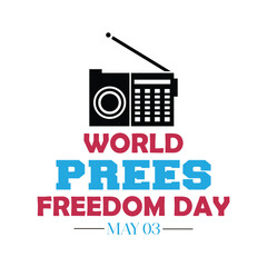 world prees freedom day may 3 t-shirt design banner vector