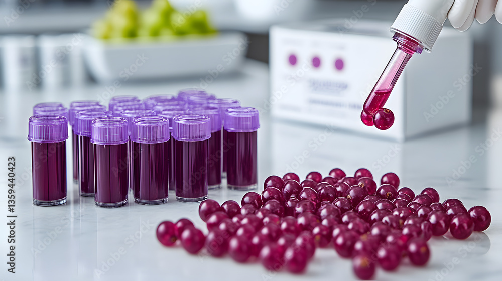 Poster scientific precision: a close-up shot of a hand using a pipette, meticulously extracting liquid into