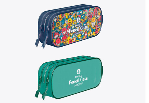 Double Pencil Case Mockup