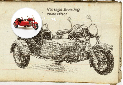 Vintage Drawing Photo Effect