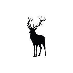 Obraz premium deer silhouette vector illustration.